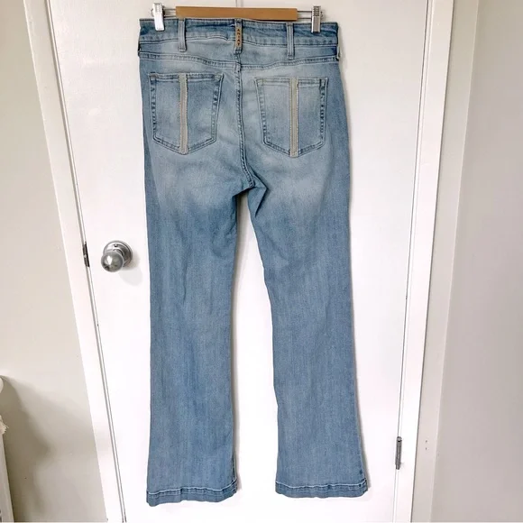 Ariat Perfect Rise Nia Slim Trouser Jeans Light Blue Flare Jean size 31 L - Picture 7 of 16